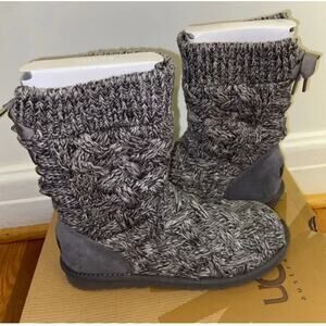 UGG Isla Cableknit Boots Gray Grey Size 9